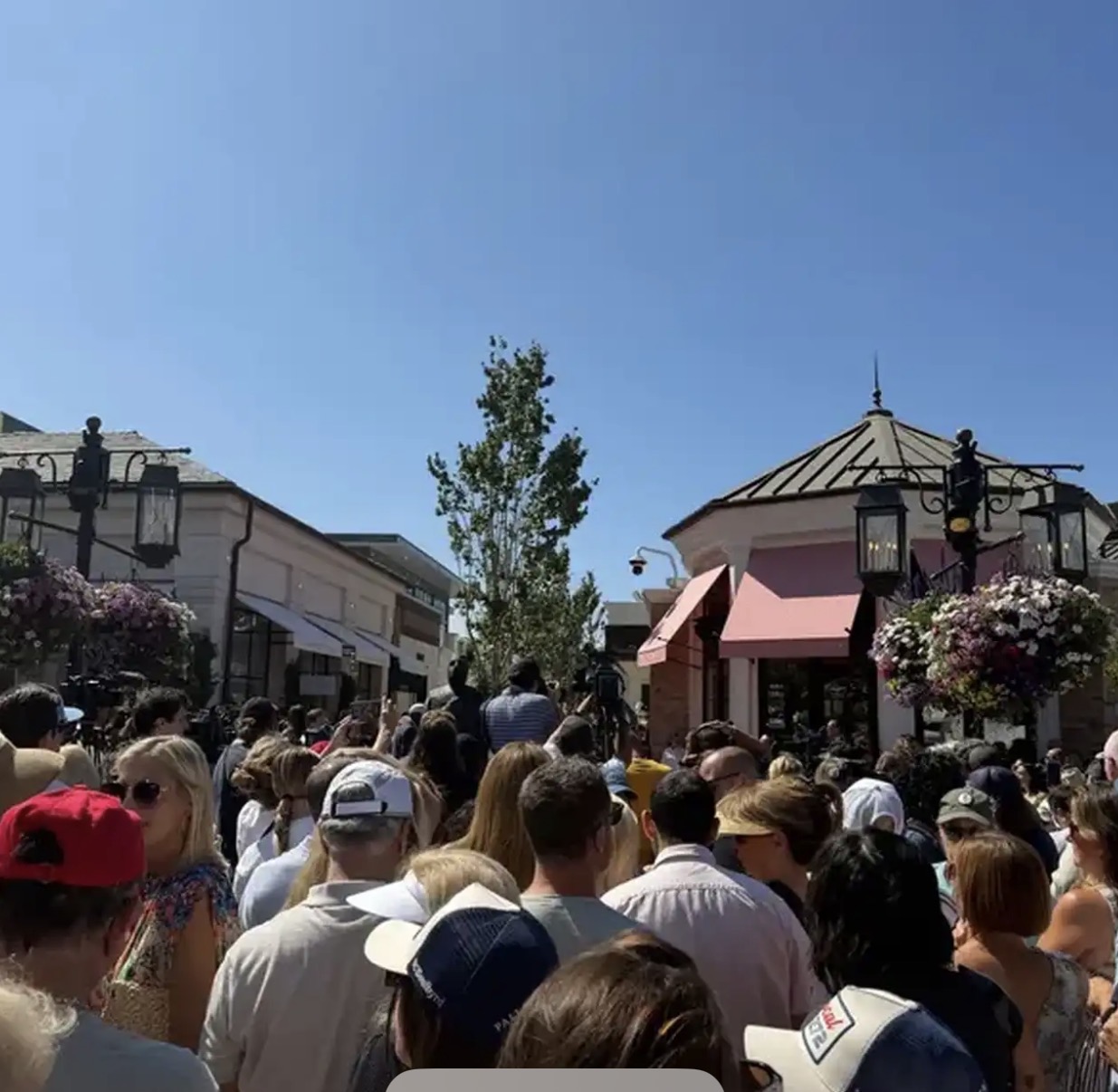 Crowd at the Palisades Village reopening in Pacific Palisades in August 2026