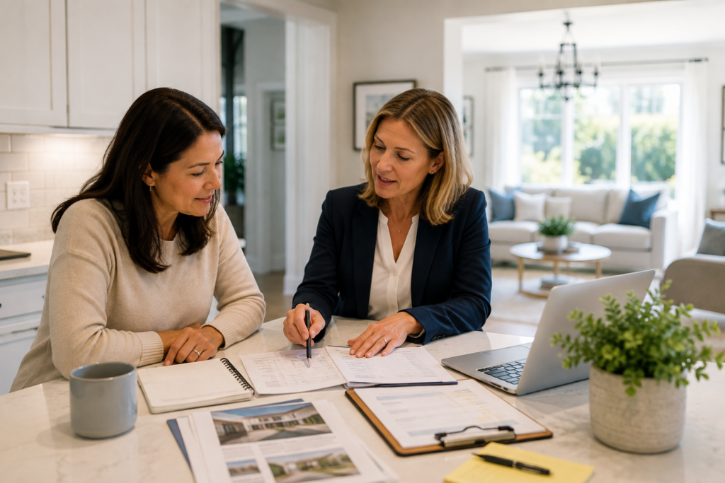 Homeowner reviewing information before listing a Los Angeles home for sale