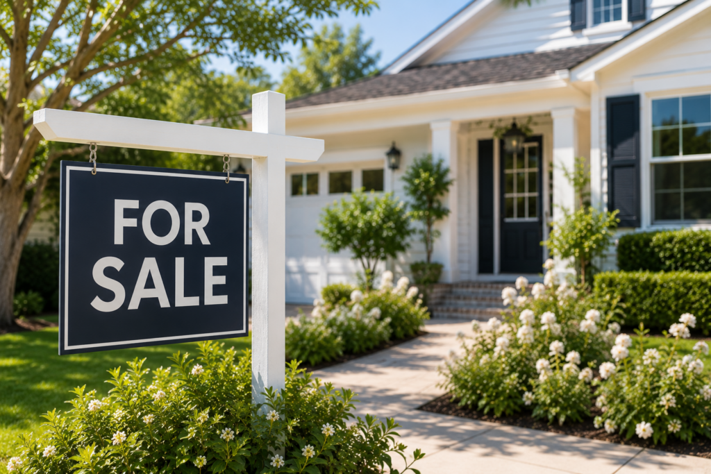 Real estate broker reviewing comparable home sales and active listings to determine a pricing strategy for a Los Angeles home seller